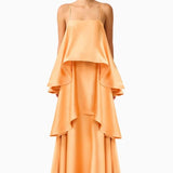 Elliatt Tilly Tiered Maxi Dress in Orange