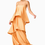 Elliatt Tilly Tiered Maxi Dress in Orange