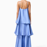 Elliatt Poselia Tiered Gown Dress in Slate Blue