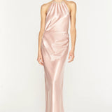 Manning Cartell High Gloss Backless Racer Gown in Rosewater