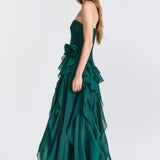 Aje Canyon Gown in Green Petrol