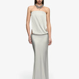 Bec and Bridge Renee Strapless Maxi Dress in Silver