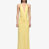 Bec and Bridge Xanthi V Neck Maxi Dress in Citron