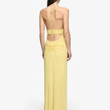Bec and Bridge Xanthi V Neck Maxi Dress in Citron