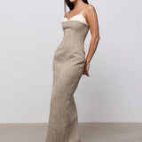 Odd Muse Tweed Contrast Detail Midi Dress