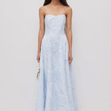 Aje Wave Gown in Pastel Blue
