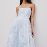 Aje Wave Gown in Pastel Blue