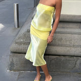 Mode Mischief Melt Panel Dress in Limoncello