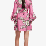 Leo Lin Luminous Linen Mini Dress in Pink Magnolia