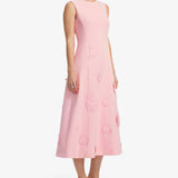 Leo Lin Cleo Applique Sleeveless Midi Dress