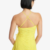 Leo Lin Amya Floral Applique Gown in Sunshine