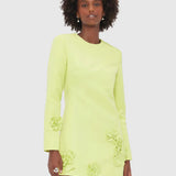 Leo Lin Aliza Long Sleeve Petal Mini Dress