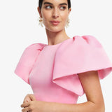 Leo Lin Lucinda Floral Applique Maxi Dress in Baby Pink