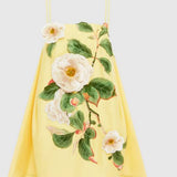 Leo Lin Felicia Appliqu Floral Mini Dress - Sorbet Yellow That Dress Hire Leo Lin Felicia Appliqu Floral Mini Dress - Sorbet Yellow That Dress Hire