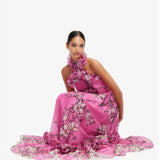 Leo Lin Isabelle Ruffled Halter Neck Maxi Dress