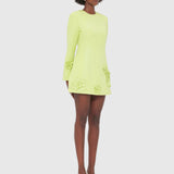 Leo Lin Aliza Long Sleeve Petal Mini Dress