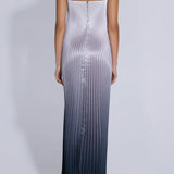 Lidee Black Tie Gown in Smoke Ombre