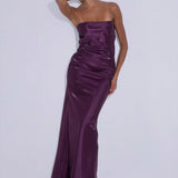 Lidee York Dress in Plum Gloss