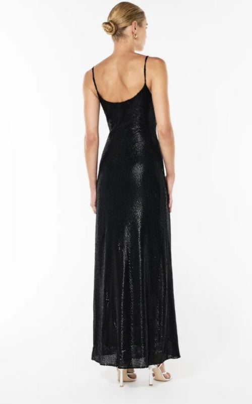 Manning Cartell High Voltage Slip Dress in Black Front View