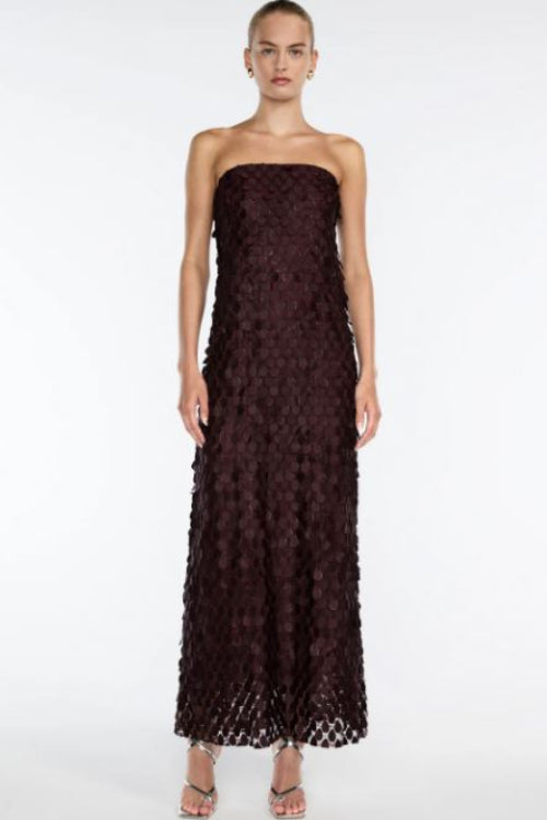 Manning Cartell Supreme Extreme Column Dress in Mulberry Front View
