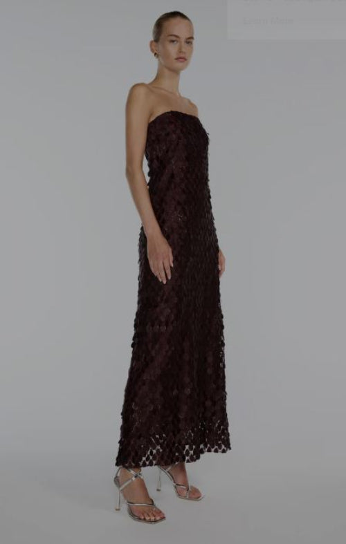 Manning Cartell Supreme Extreme Column Dress in Mulberry Side View