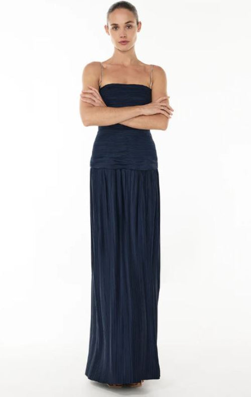 Manning Cartell Royal Debut Dress in Navy Front View