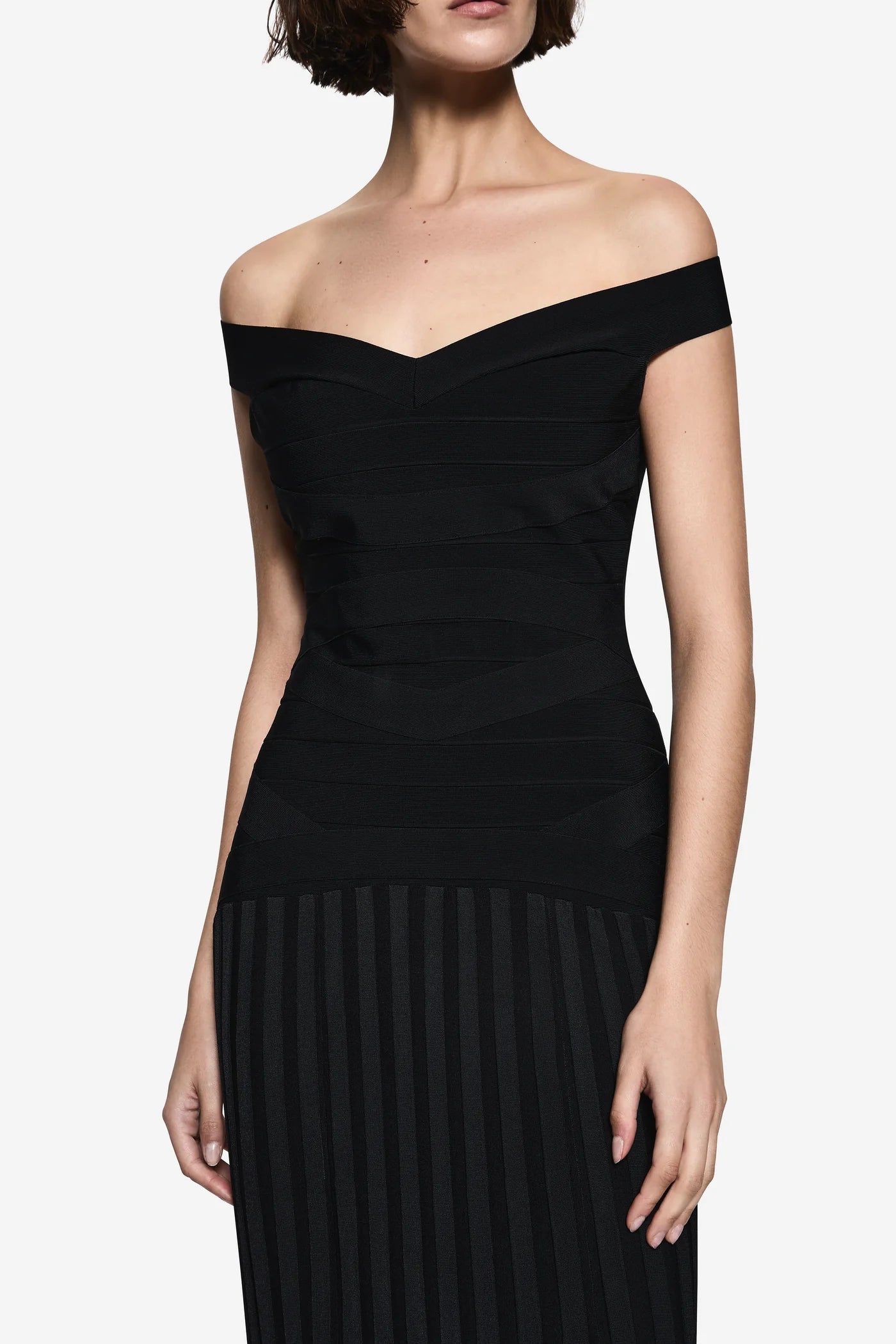 Misha Bandage Knit Dress Close Up