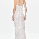Misha Sapphire Sequin Maxi Dress in Ivory