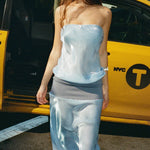 Mode Mischief Melt Panel Dress in Jellyfish/Blue Close Up