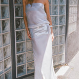 Mode Mischief Melt Panel Maxi in Moonwater