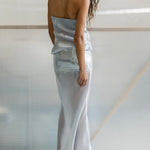 Mode Mischief Melt Panel Maxi in Moonwater Back View