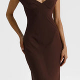 Natalie Rolt Brielle Dress in Espresso