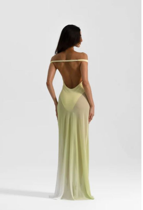 Natalie Rolt Brielle Dress in Citrus Back View