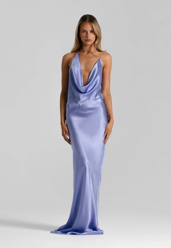 Aje Splendour Mini Dress in Silver Blue