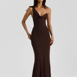 Natalie Rolt Hallie Gown in Espresso