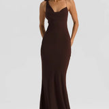 Natalie Rolt Hallie Gown in Espresso