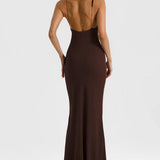 Natalie Rolt Hallie Gown in Espresso
