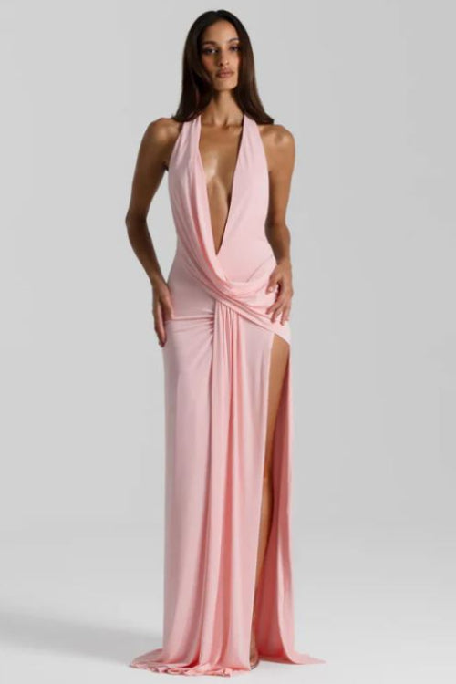 Natalie Rolt Winona Gown in Blossom Pink Front View