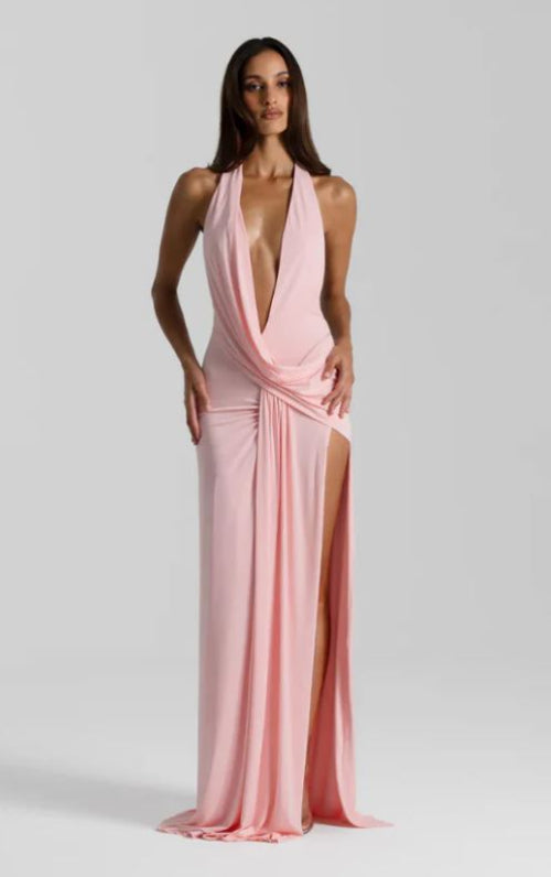 Natalie Rolt Winona Gown in Blossom Pink Front View