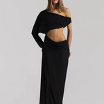 Natalie Rolt Imogen Dress in Black Front View