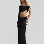 Natalie Rolt Imogen Dress in Black Side View