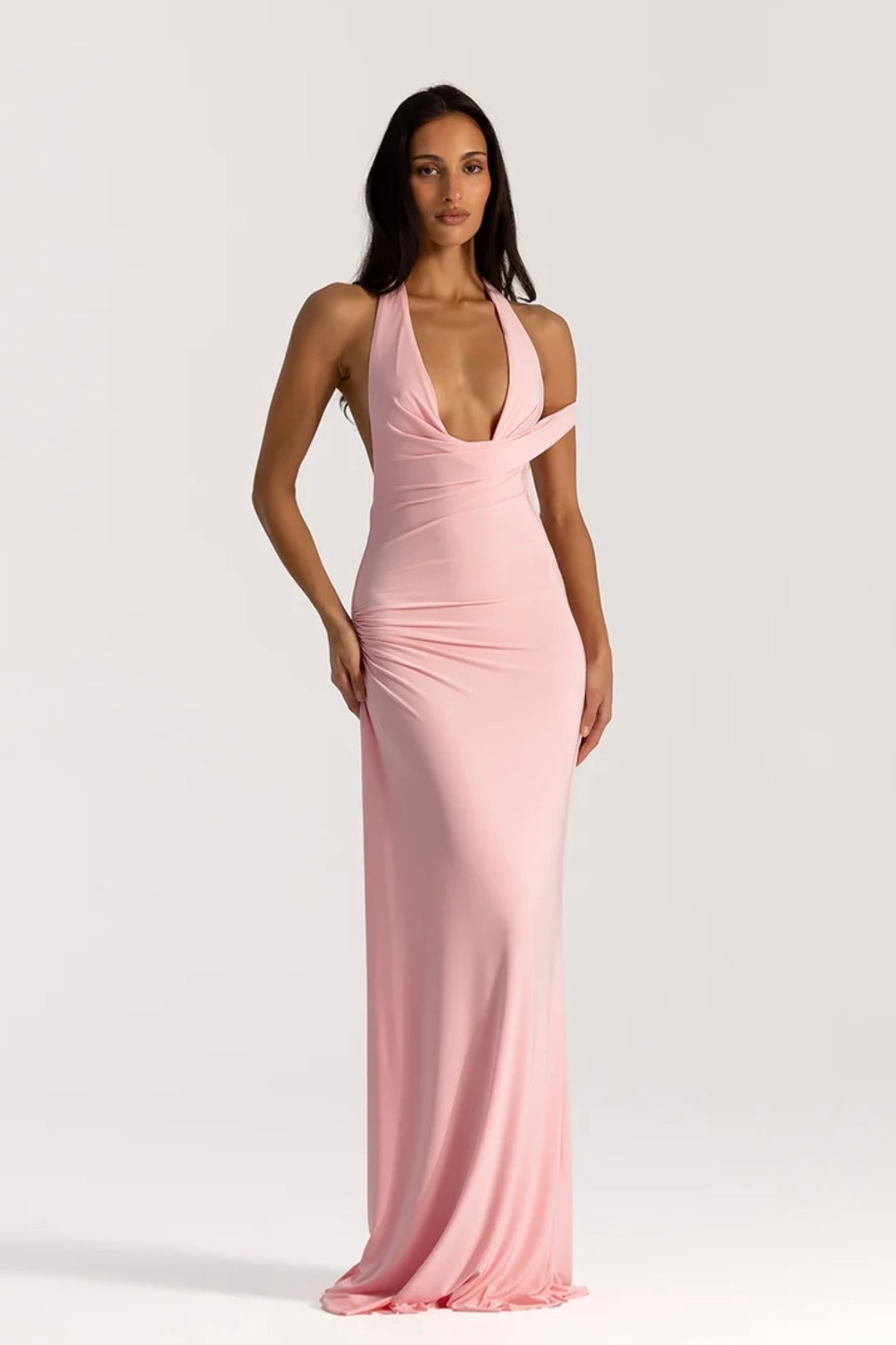 Natalie Rolt Mariela Gown in Blossom Pink Front View