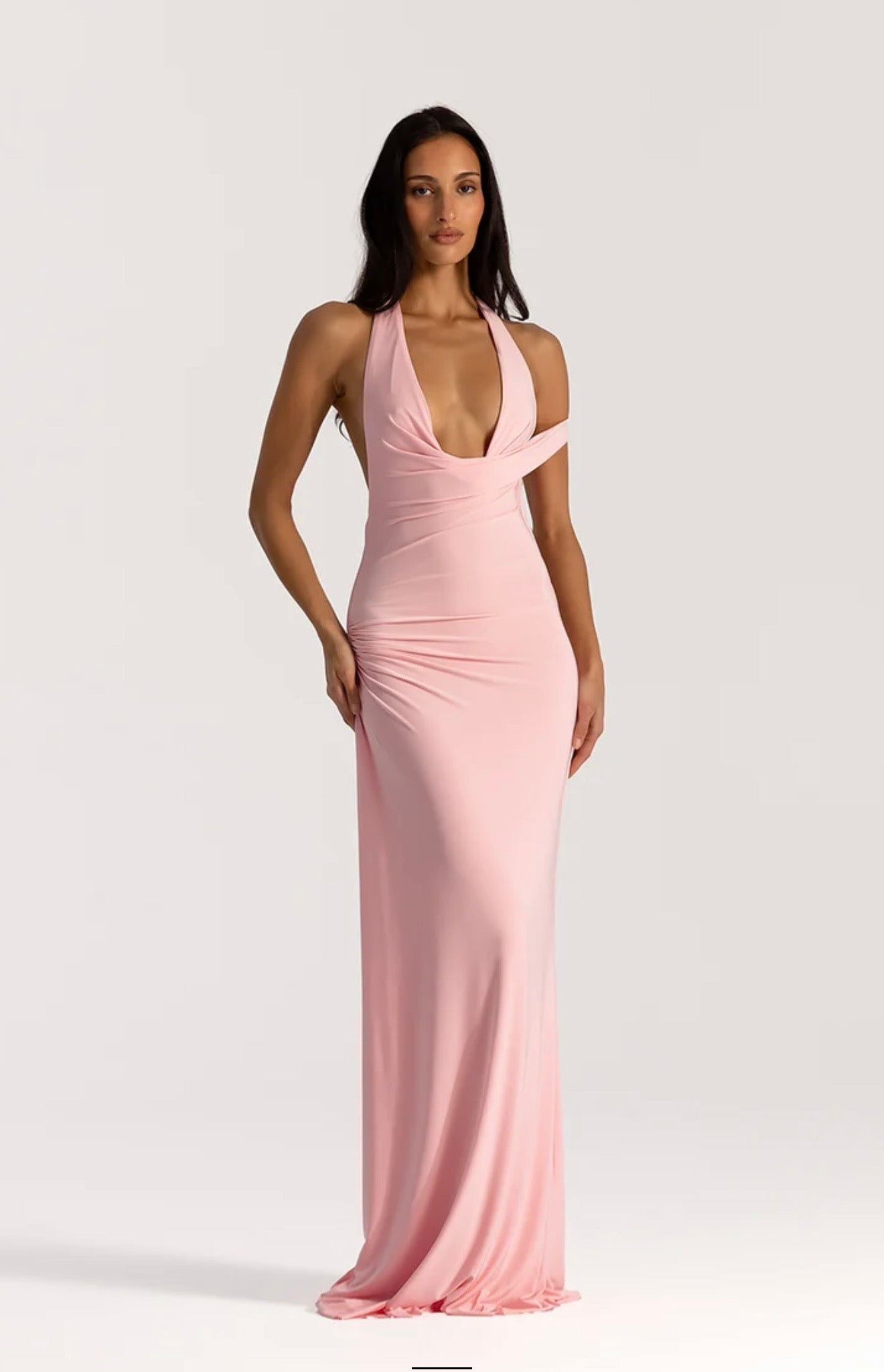 Natalie Rolt Mariela Gown in Blossom Pink Front View