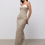 Odd Muse Tweed Contrast Detail Midi Dress 