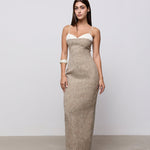 Odd Muse Tweed Contrast Detail Midi Dress Front View