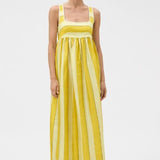 Orton Slub Silk Striped Sundress