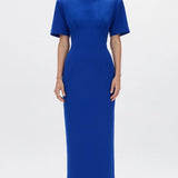 Rachel Gilbert Dover Short Sleeve Dress in Cobalt