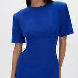 Rachel Gilbert Dover Short Sleeve Dress in Cobalt