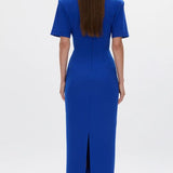 Rachel Gilbert Dover Short Sleeve Dress in Cobalt