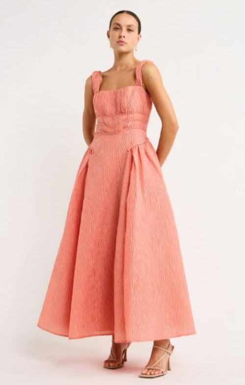 Rachel Gilbert Sophy Strap Dress in Pink Front View